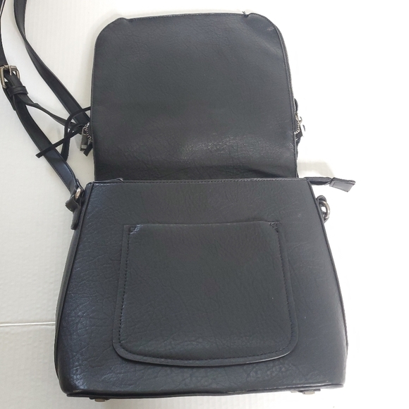 Simply Noelle Leather Fringed Shoulder Bag Black Conceal Weapon Pouch Boho Chic - Picture 11 of 15